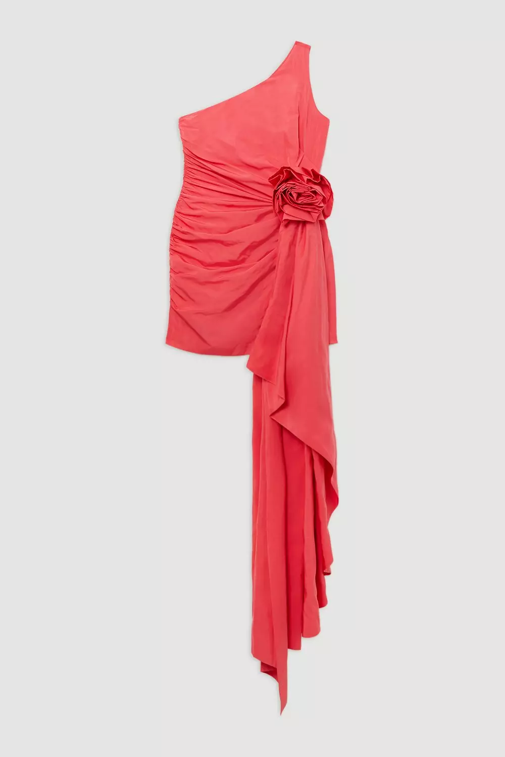 【MSGM】taffeta フリル draped minidress Bow-detail draped pleated taffeta minidress in pink - Elie